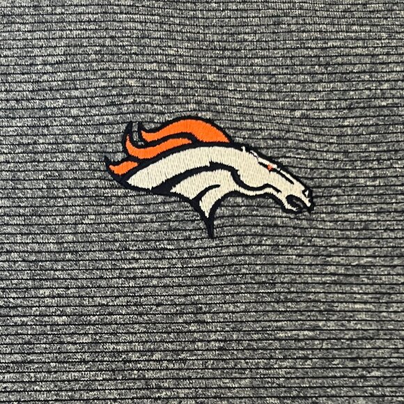 Denver Broncos Cutter & Buck Men's Big and Tall LT Shoreline Vest - Heather Blue - Picture 3 of 7